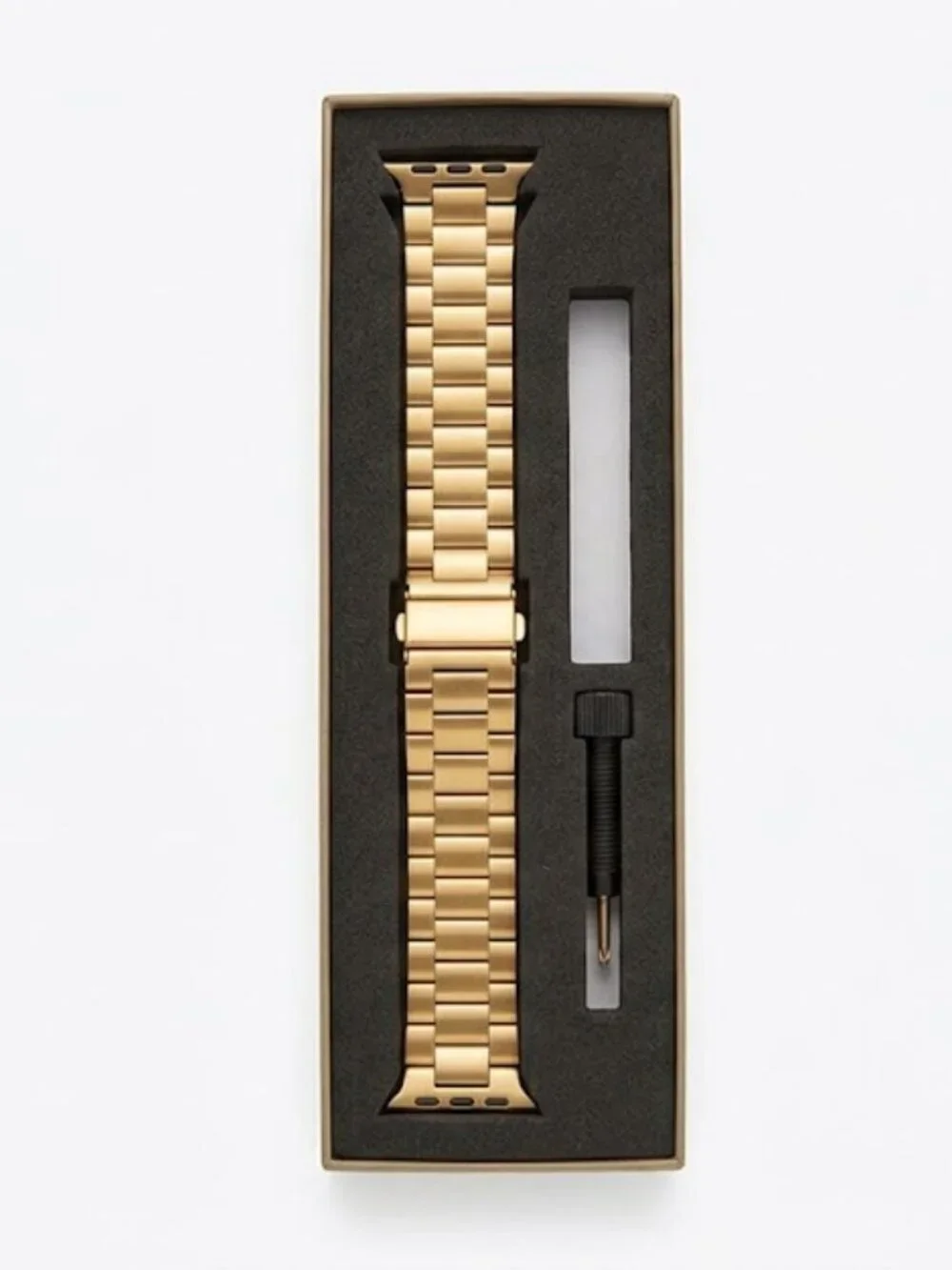 Gold Stainless Steel Link Watch Band - Missing Link/Part Read